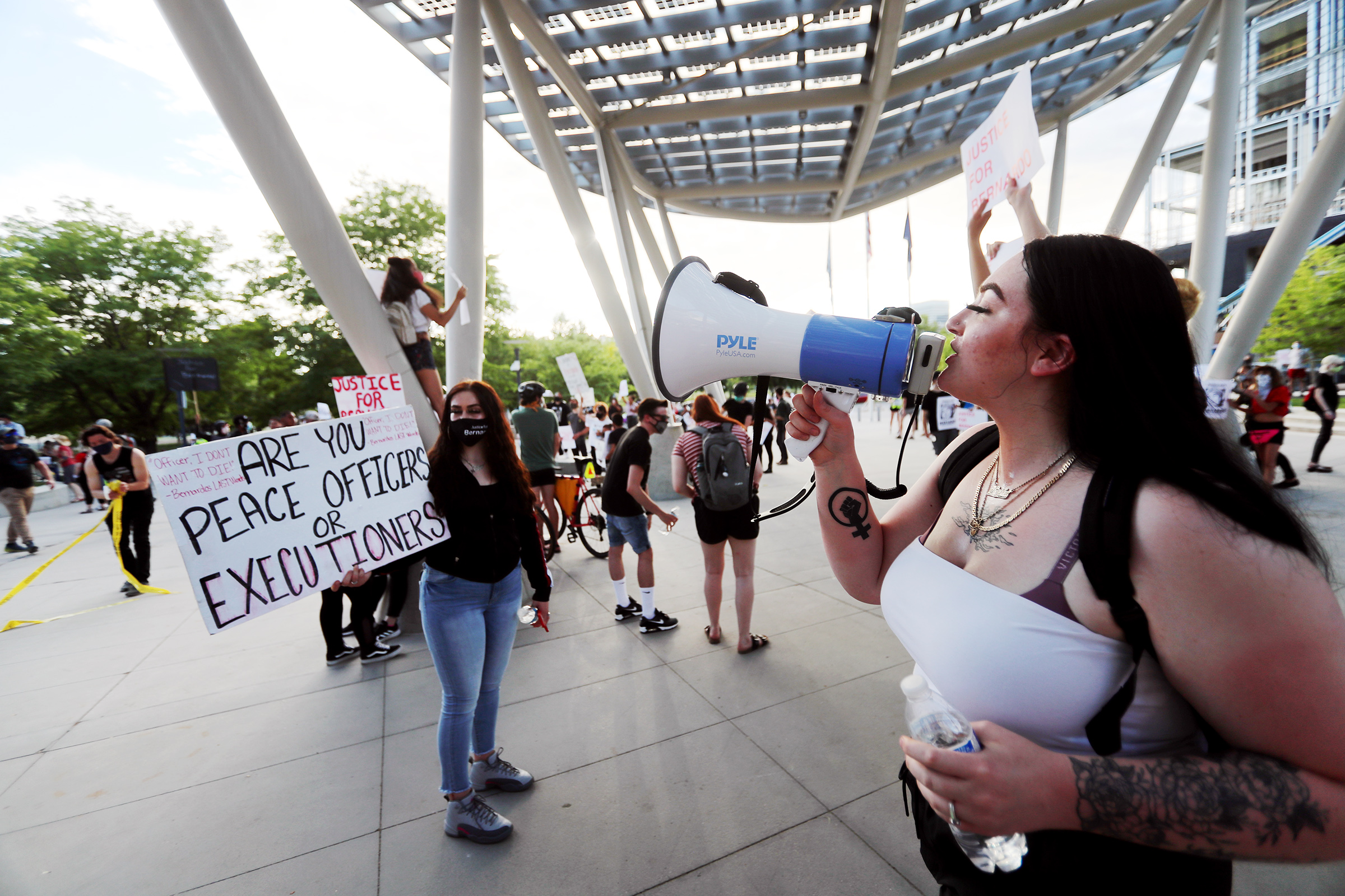 Protesters decrying Salt Lake police shooting rally another night outside DA's office, police headquarters