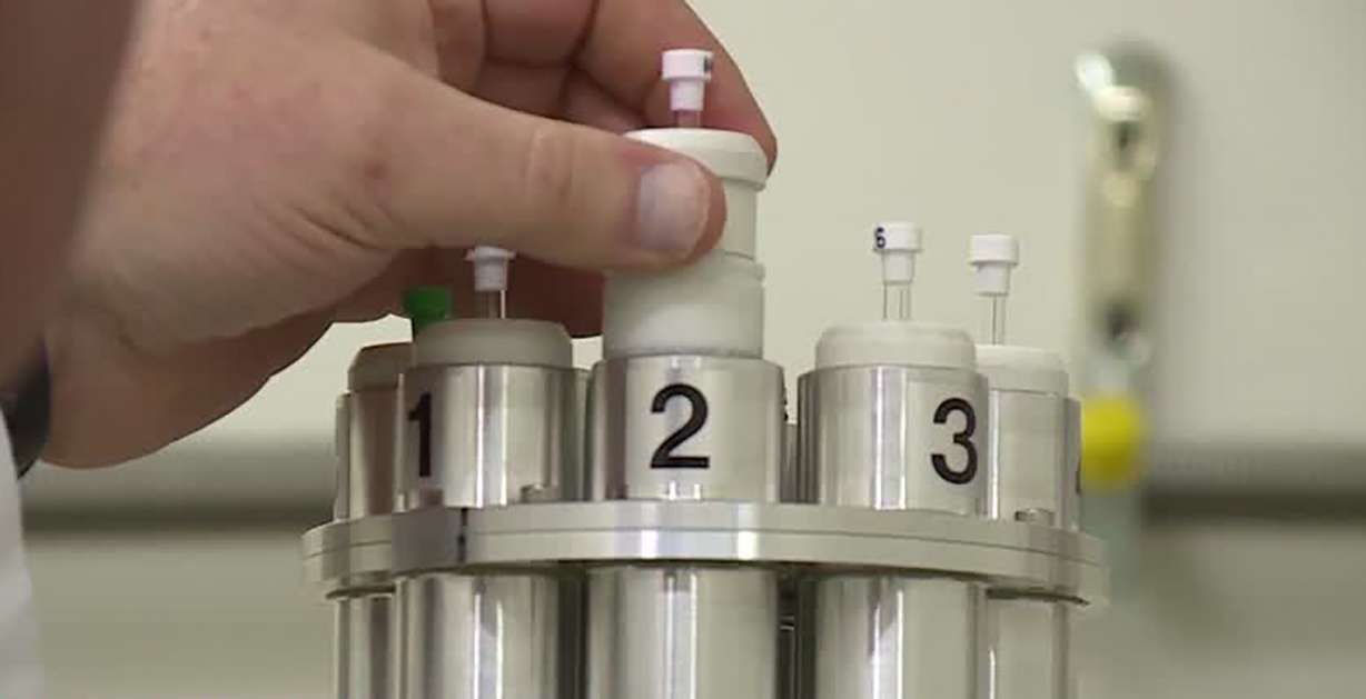 Scientists at Frontier Scientific say RBT-9 would fight viral replication and protect organs from inflammation Wednesday, June 24, 2020. (Photol: Mike Anderson, KSL TV)