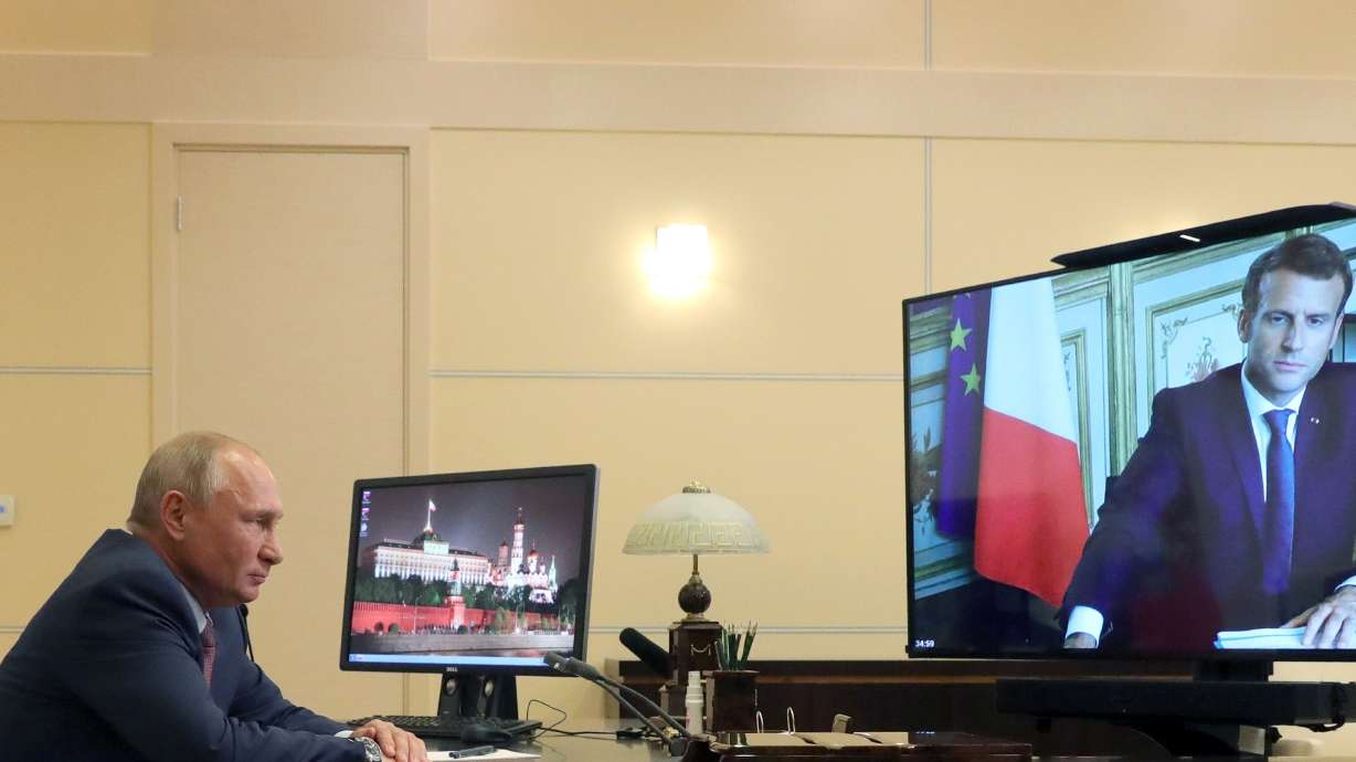 Putin, Macron discuss closer cooperation in video call