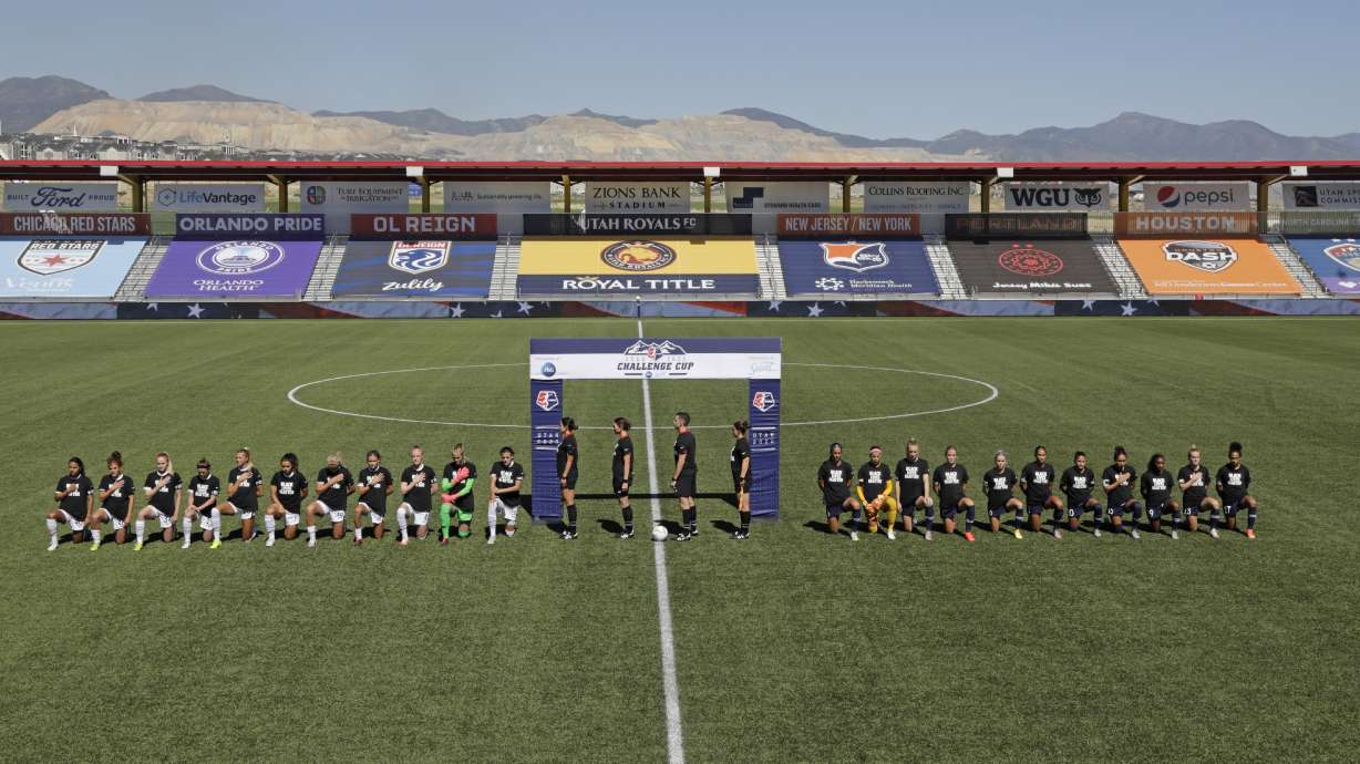 After kneeling to support racial equality, North Carolina tops Portland 2-1 in NWSL Challenge Cup opener