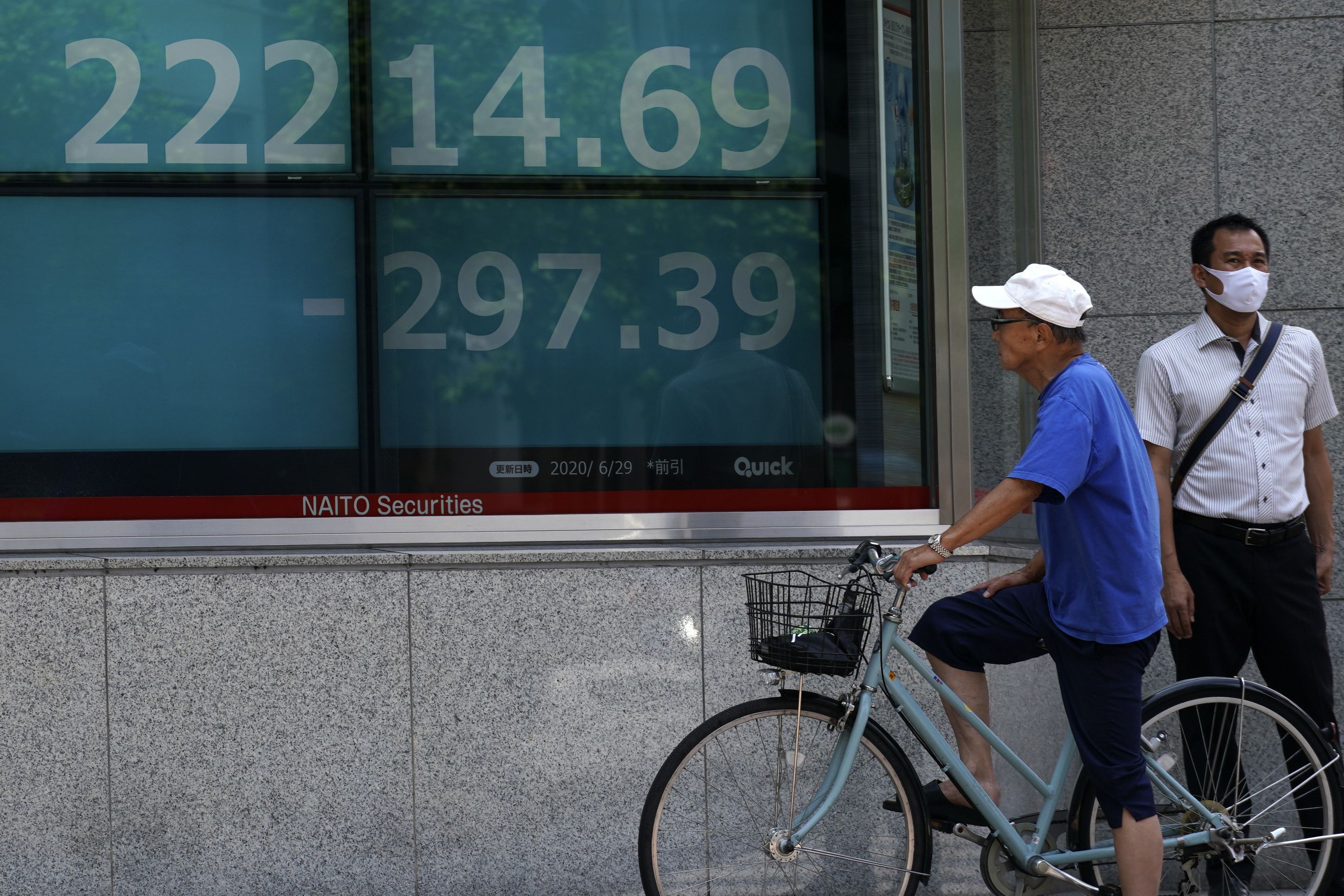 Asian shares slide, following Wall St selloff on virus fears