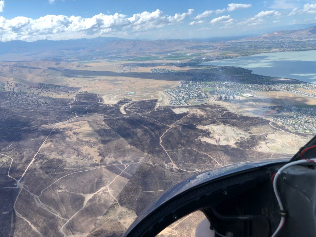 View of the Knolls Fire burn scar from Chopper 5 on Monday, June 29, 2020. (Photo: Jed Boal, KSL TV)