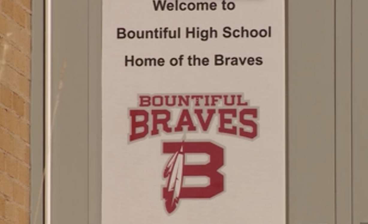 The outside of Bountiful High School with the school's current logo on Tuesday, July 7, 2020. (Photo: KSL TV)