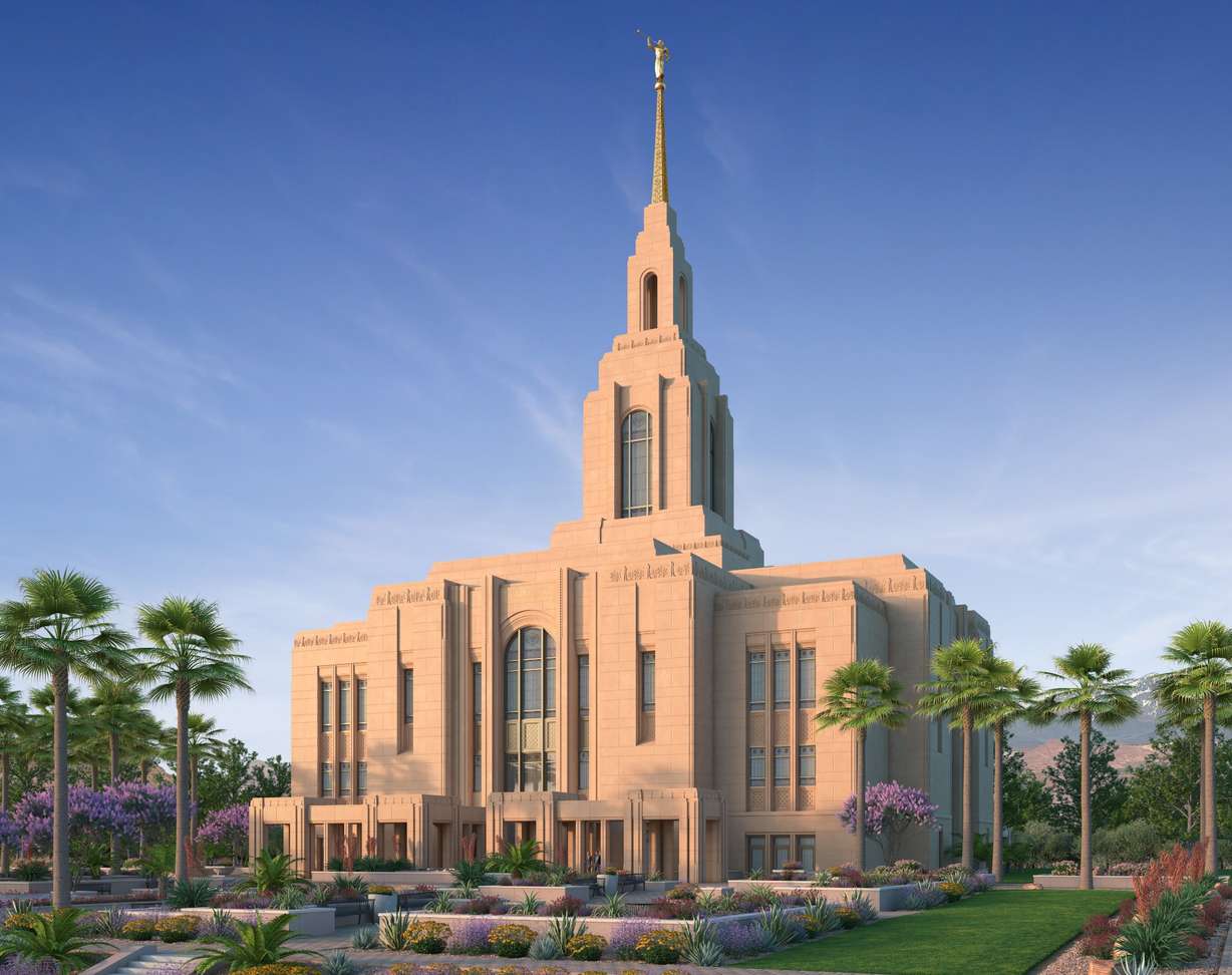 Rendering of the Red Cliffs Utah Temple