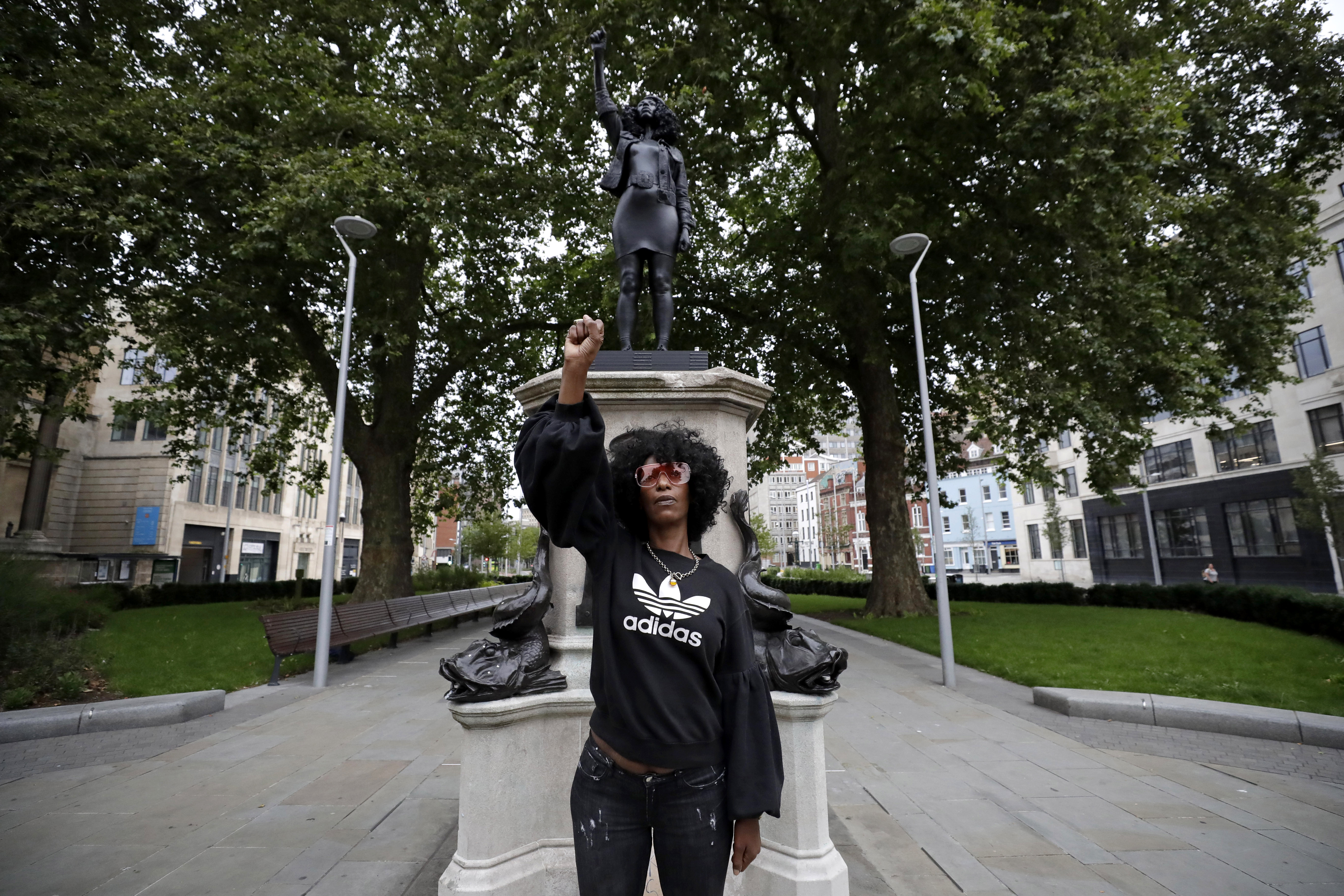 Statue of Black protester replaces toppled UK slave trader