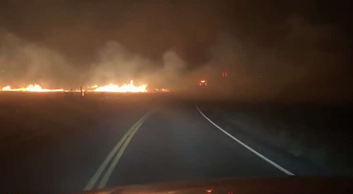 What looked like a flare-up or even a back-burn caused Utah County Sheriff’s deputy John Thomas to radio into dispatch after 9 p.m. on June 28, 2020. (Photo: KSL TV)
