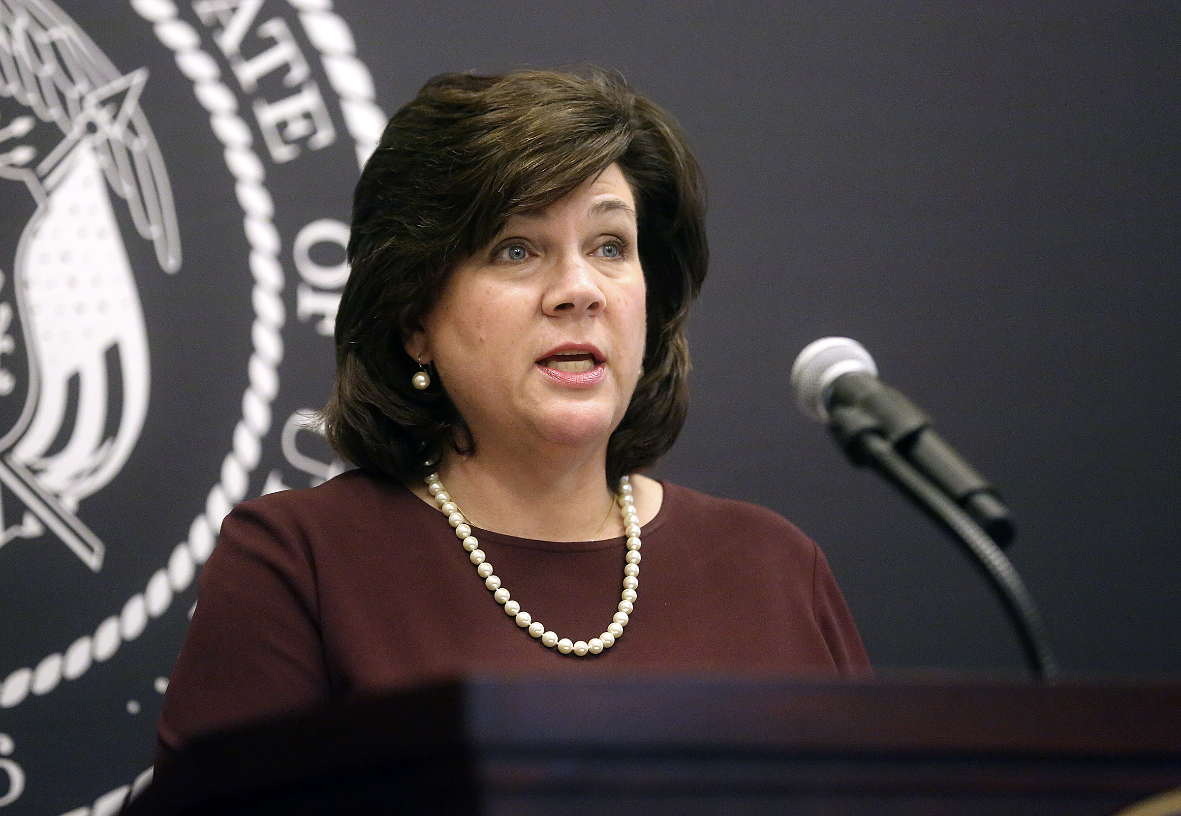 Lexi Cunningham, executive director of the Utah State Superintendents Association, speaks during a COVID-19 briefing at the Capitol in Salt Lake City on Thursday, July 16, 2020. (Photo: Kristin Murphy, KSL)