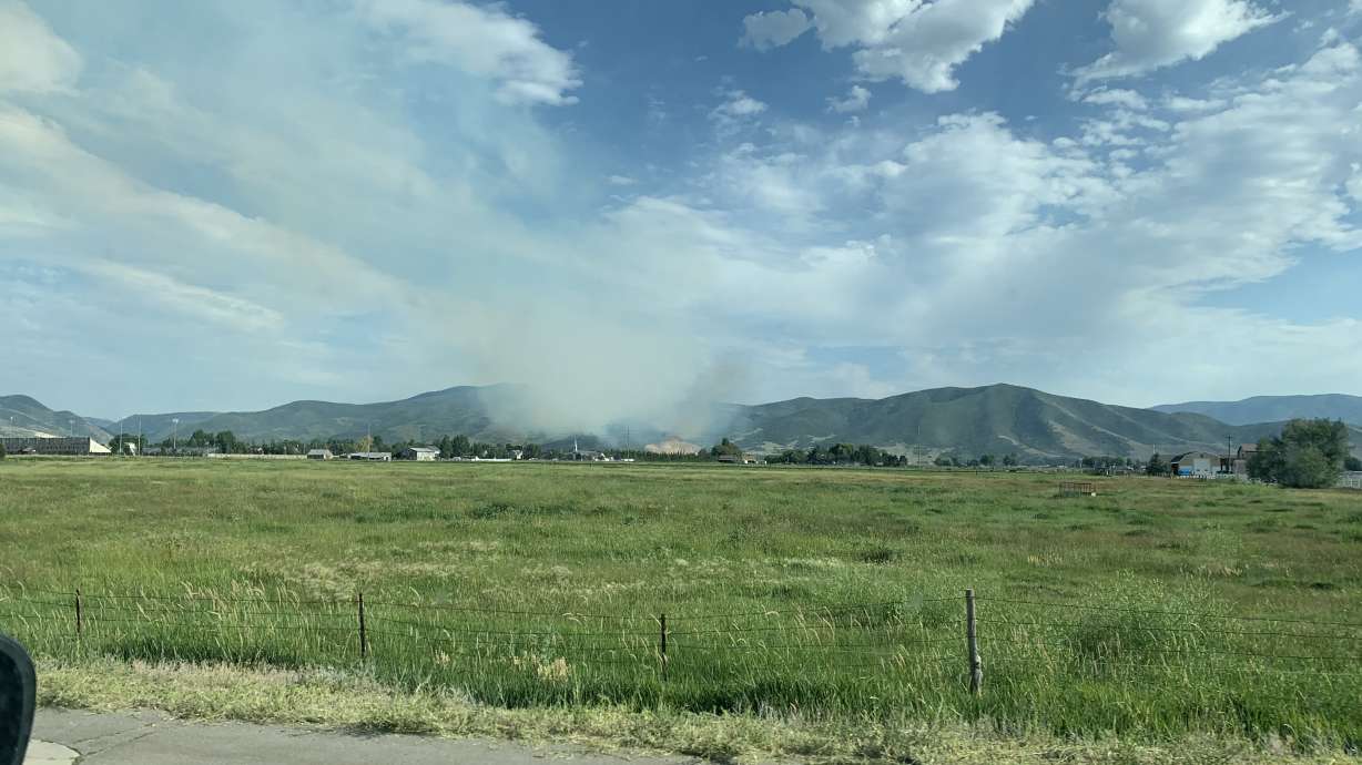 The Big Hollow fire burns near Heber City on Thursday, July 16, 2020.