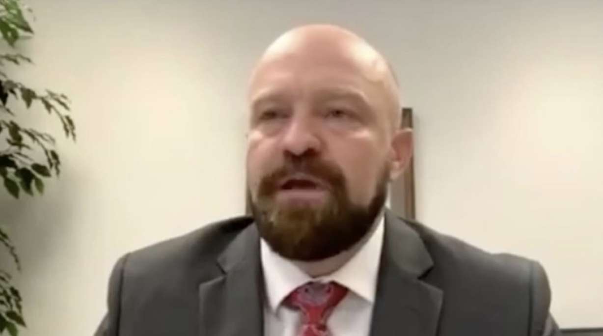 Madison County Prosecuting Attorney Rob Wood speaks during a pre-trial conference Friday, July 17, 2020. (Photo: Zoom screengrab via EastIdahoNews.com)