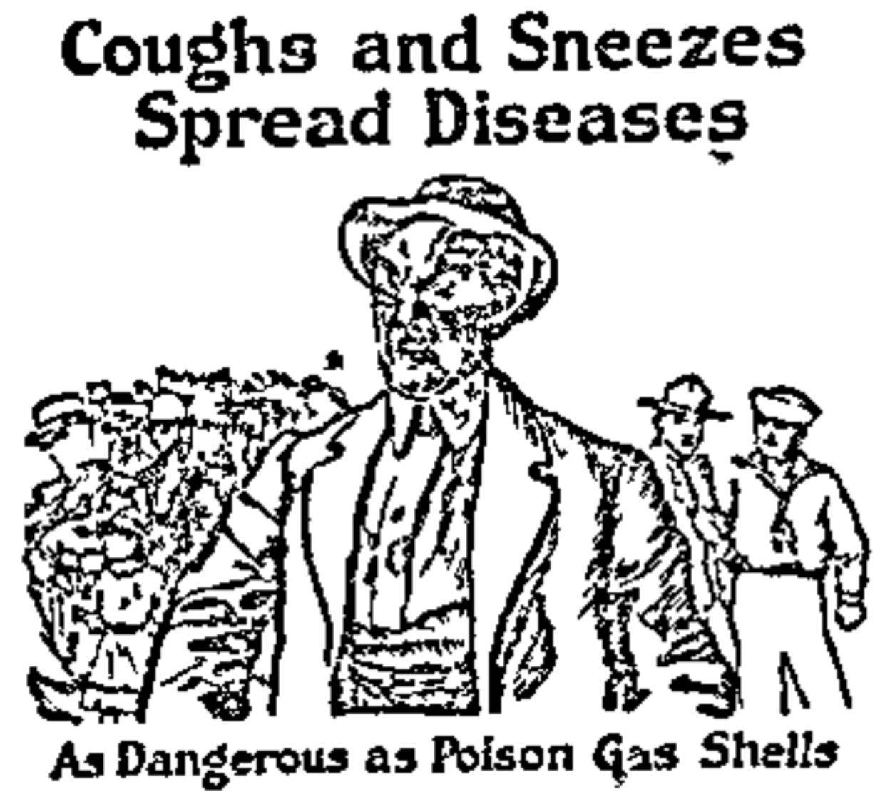 An image that appeared in the Oct. 17, 1918, edition of Washington County News that depicted how the 1918 infuenza was being spread.