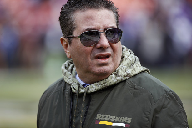 This Nov. 12, 2017, file photo shows Washington Redskins owner Dan Snyder walking across the field before an NFL football game against the Minnesota Vikings in Landover, Md. (Photo: Patrick Semansky, AP)