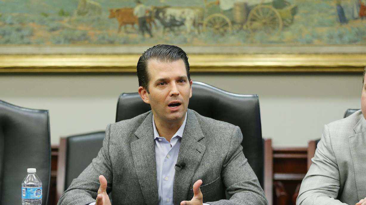 Donald Trump Jr. meets with the Deseret News and KSL editorial board in Salt Lake City on Wednesday, Sept. 21, 2016.