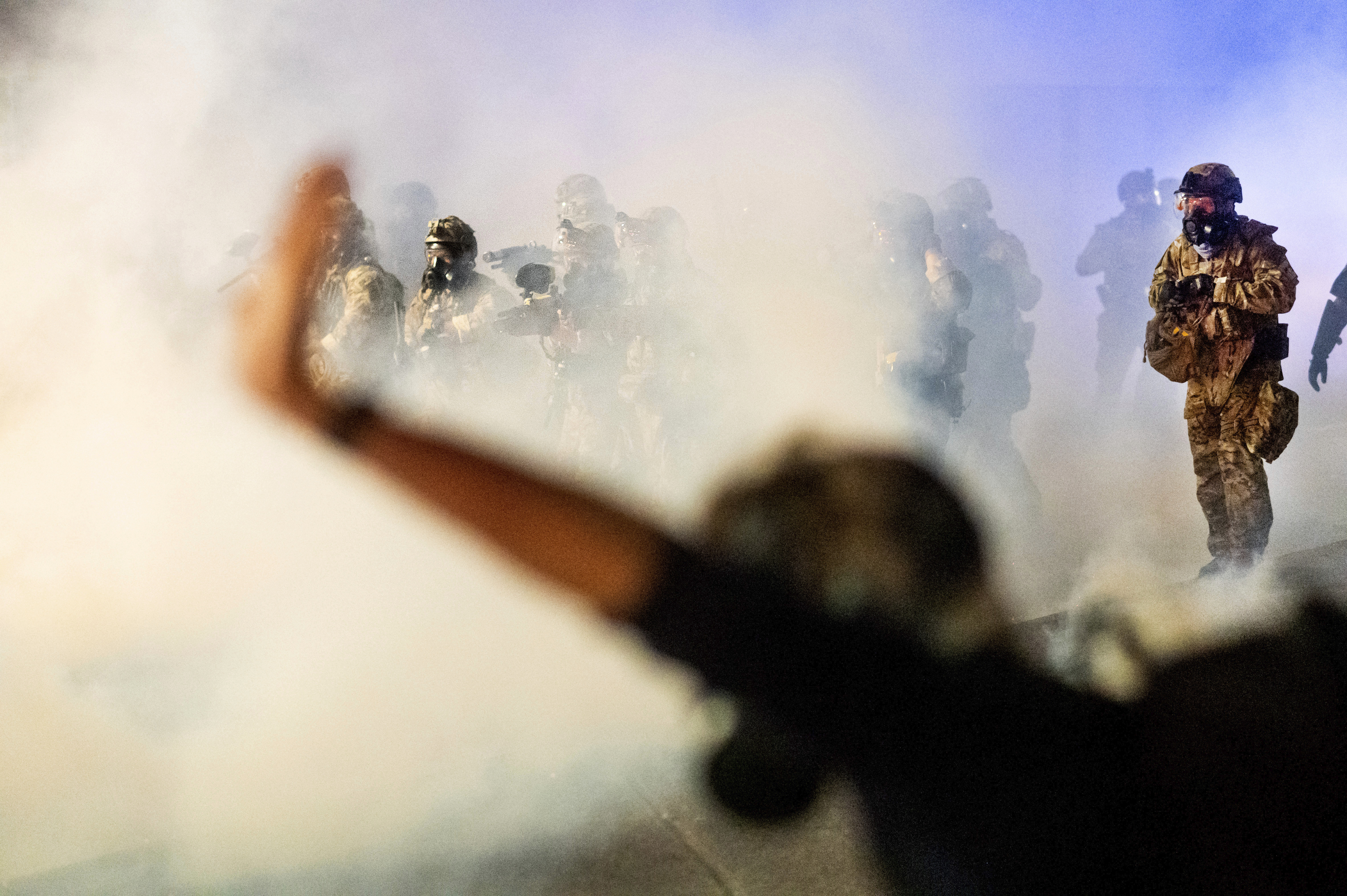 Federal agents use tear gas to clear rowdy Portland protest