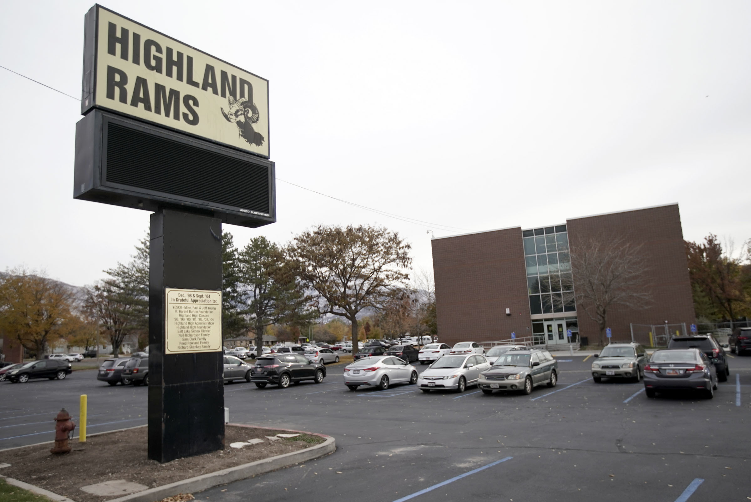 Two guns were found at Highland High School in Salt Lake City on Monday during a search of students' backpacks as part of an undisclosed investigation, police said.