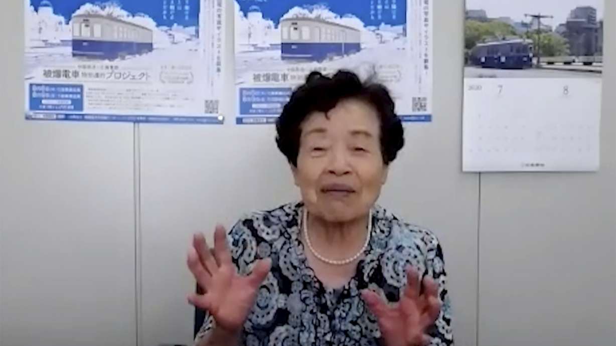 Hiroshima survivor recalls working on tram after A-bomb