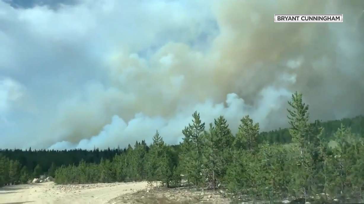 Bryant Cunningham says his group of eight had to leave half their camp behind as a wildfire rolled in Friday, July 31, 2020.