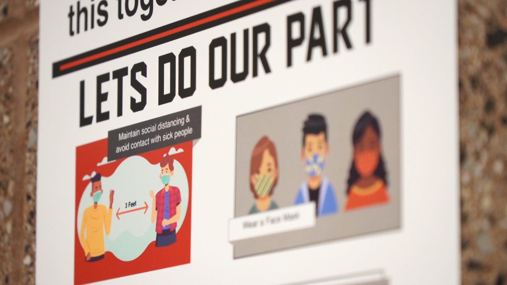 Signs encouraging social distancing and hand washing will be placed in schools in the Alpine School District.