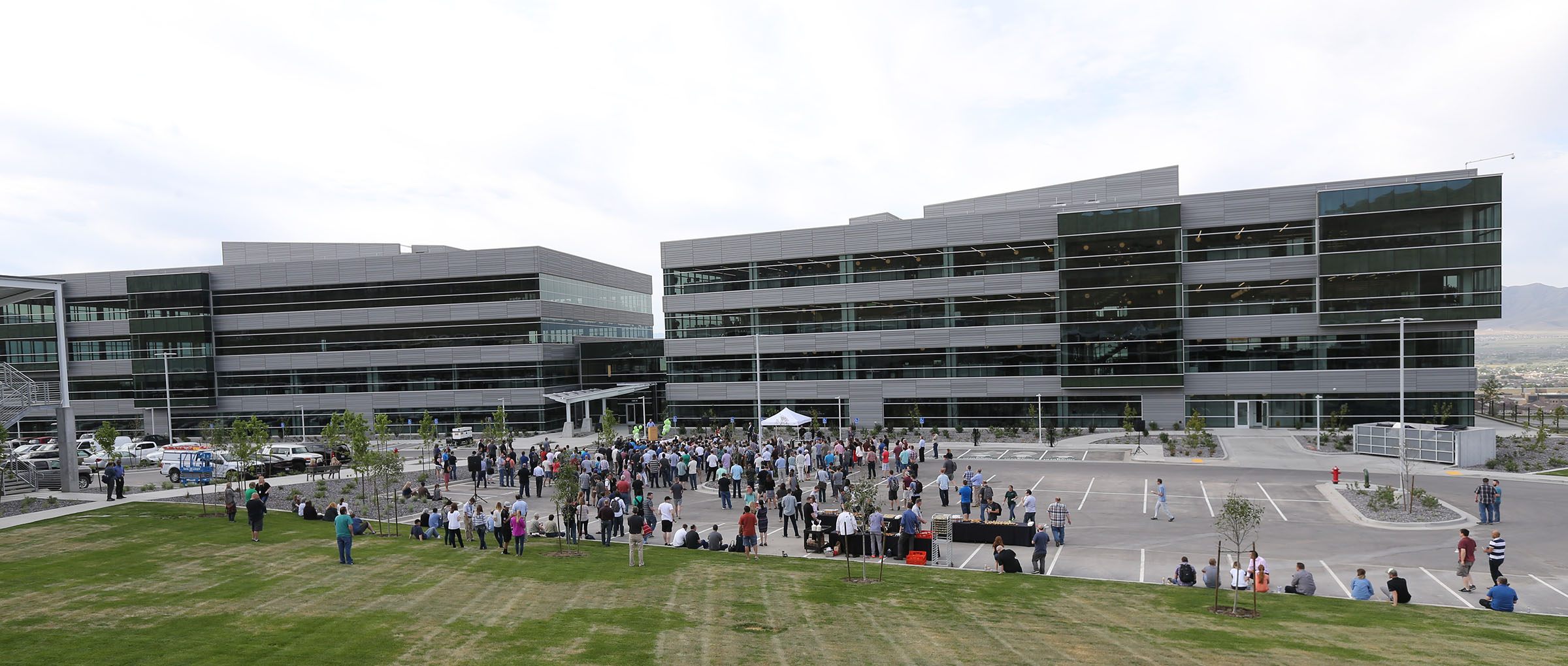 The ribbon-cutting ceremony for Ancestry's new headquarters in Lehi on Wednesday, June 22, 2016.