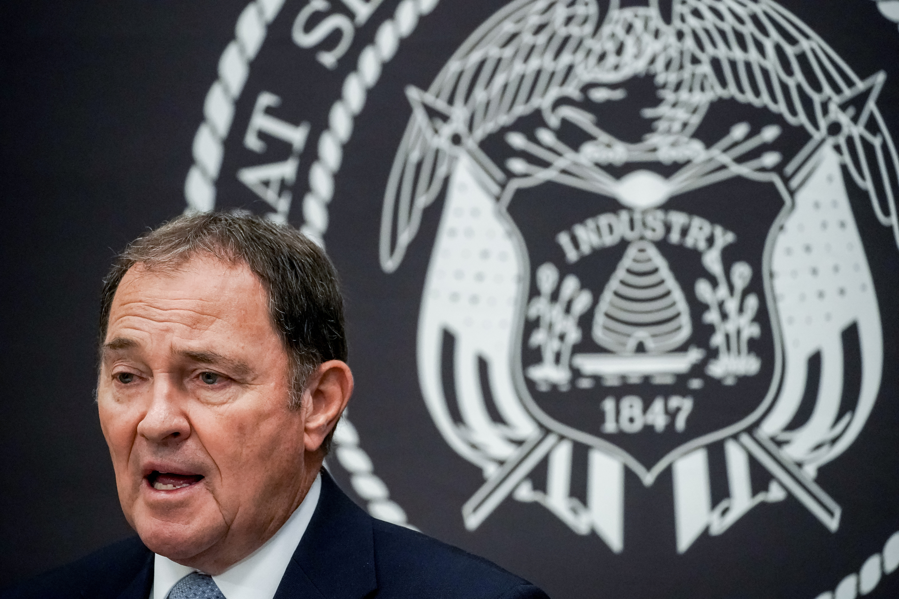 Gov. Gary Herbert speaks during a briefing about the state’s response to the COVID-19 pandemic at the Capitol in Salt Lake City on Thursday, Aug. 6, 2020.