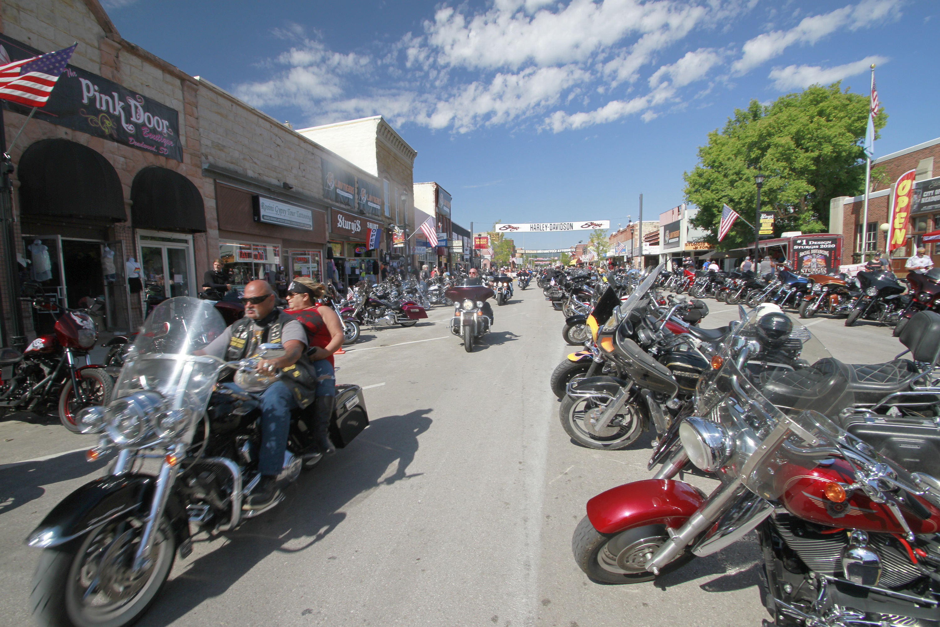 Harleys everywhere, masks nowhere: Sturgis draws thousands