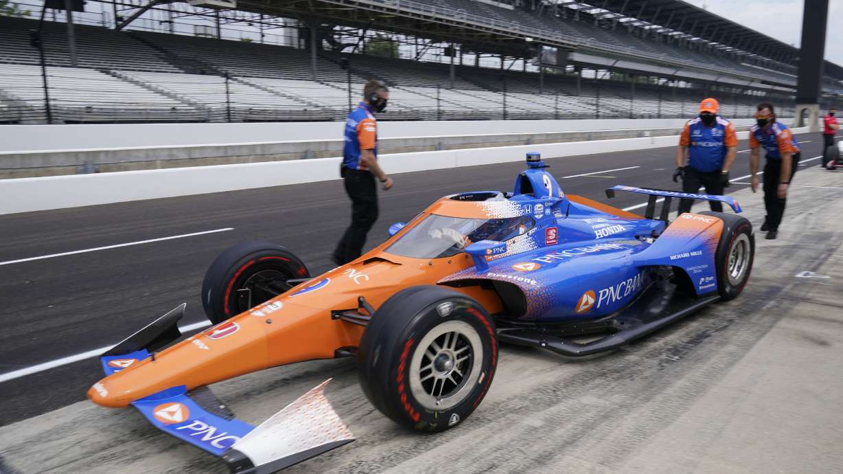 Drivers get on track at empty Indianapolis Motor Speedway