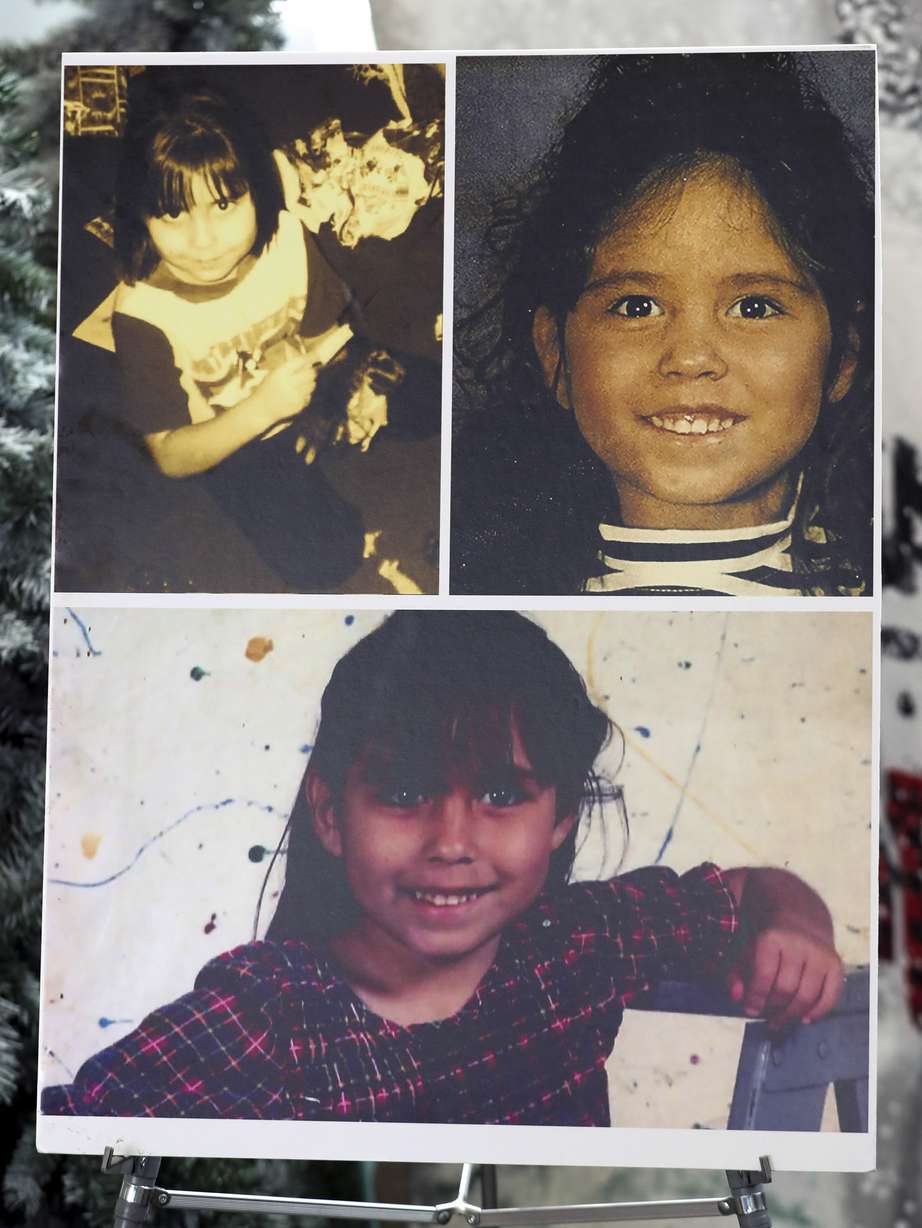 Family photos of Rosie Tapia, who was killed in 1995, are displayed during a press conference at the Viridian Event Center in West Jordan on Thursday, Jan. 17, 2019. On Aug. 13, 1995, Rosie was taken from her home near 1700 South and 1700 West in Salt Lake City and was later found dead in a canal near her home. Shortly after Rosie was buried at the Salt Lake City Cemetery, someone left a Barbie doll on her grave. The doll has been kept by Rosie’s family since that time. The Utah Cold Case Coalition arranged for DNA to be gathered from the doll as part of its efforts to help solve Rosie's case. Before a costly analysis is performed on the Barbie, the coalition is asking whether someone knows who placed the doll on Rosie’s grave.