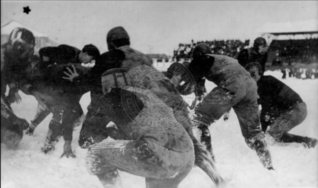 A University of Utah football game sometime between 1900 and 1930.