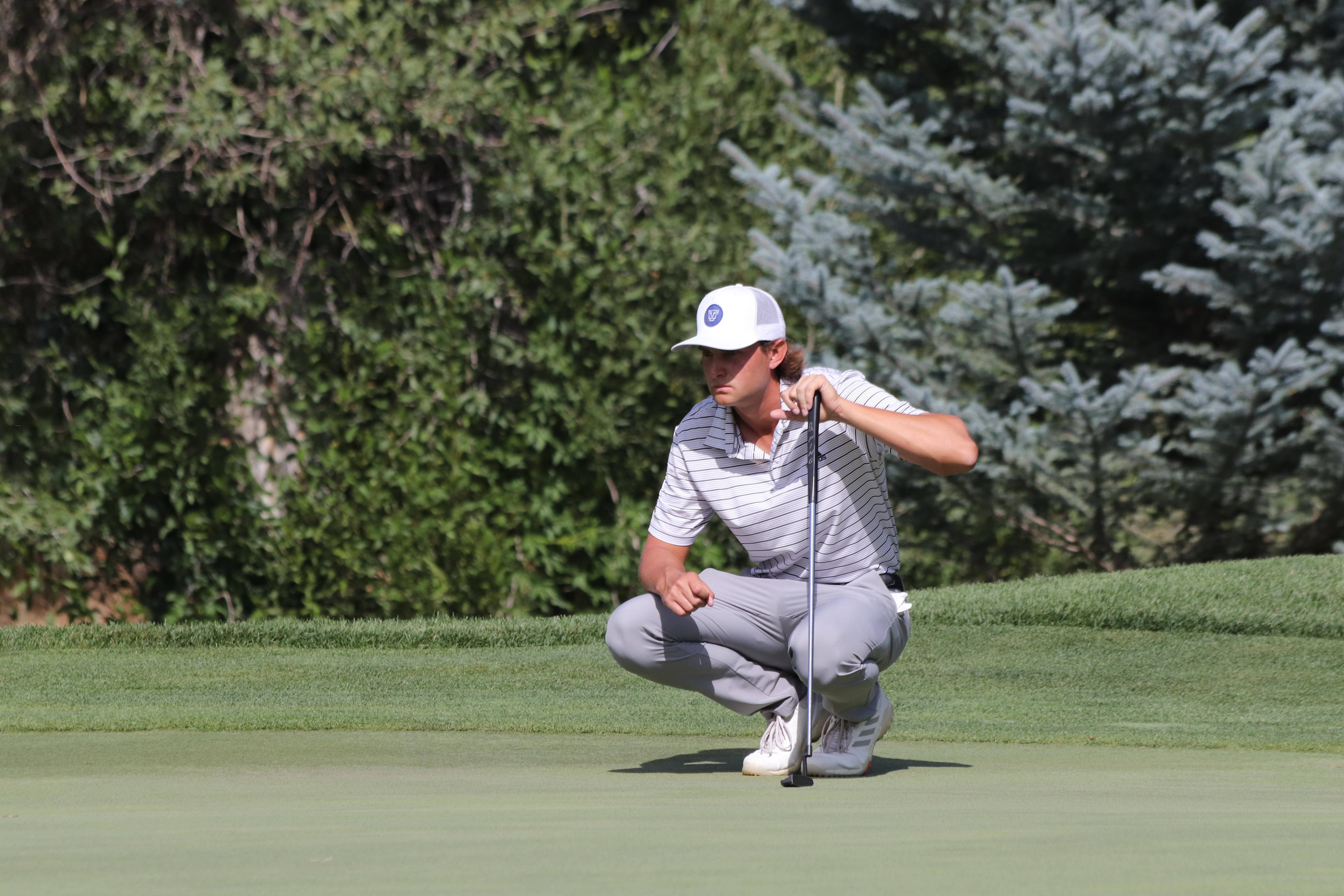Former BYU golfer Peter Kuest shot 9-under 63 to finish atop the leaderboard following the opening round of the Siegfried and Jensen Utah Open, Friday, Aug. 14, 2020 at Riverside Country Club in Utah.