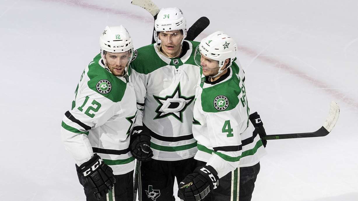 Stars win 5-4 in OT to tie Flames after Pavelski hat trick