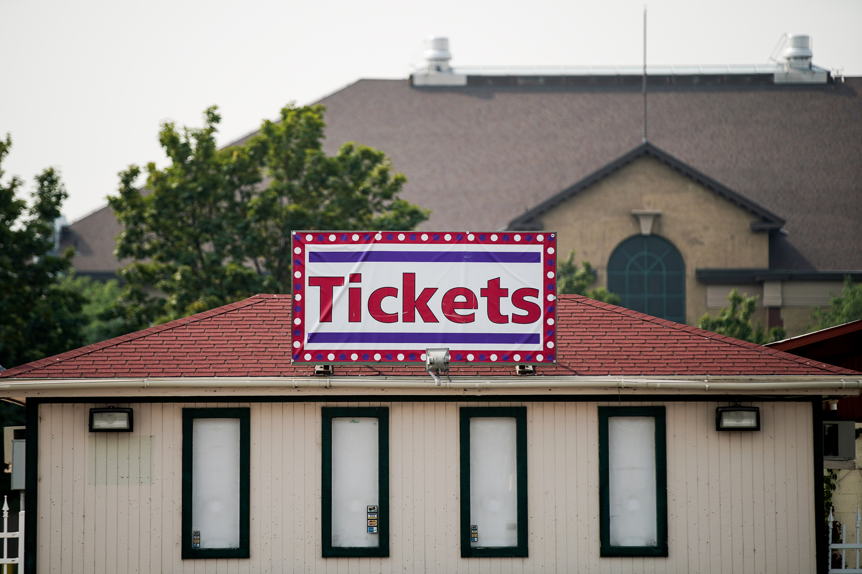 A ticket booth at the Utah State Fairpark in Salt Lake City is pictured on Friday, Aug. 21, 2020.