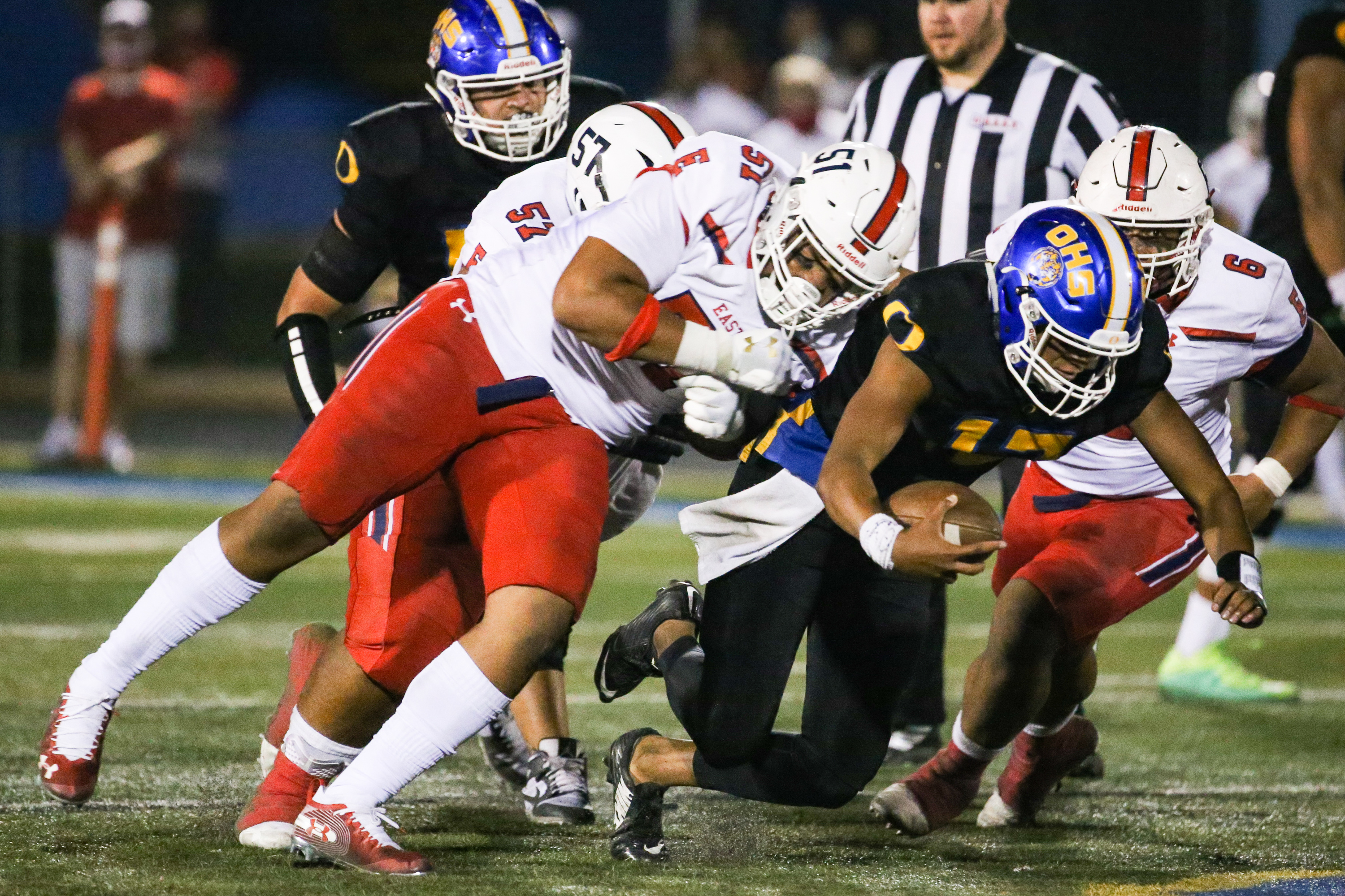 East takes on Orem during a high school football game at Orem High School in Orem on Friday, Aug. 21, 2020.