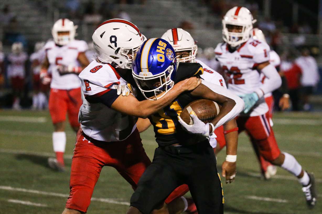 East takes on Orem during a high school football game at Orem High School in Orem on Friday, Aug. 21, 2020.