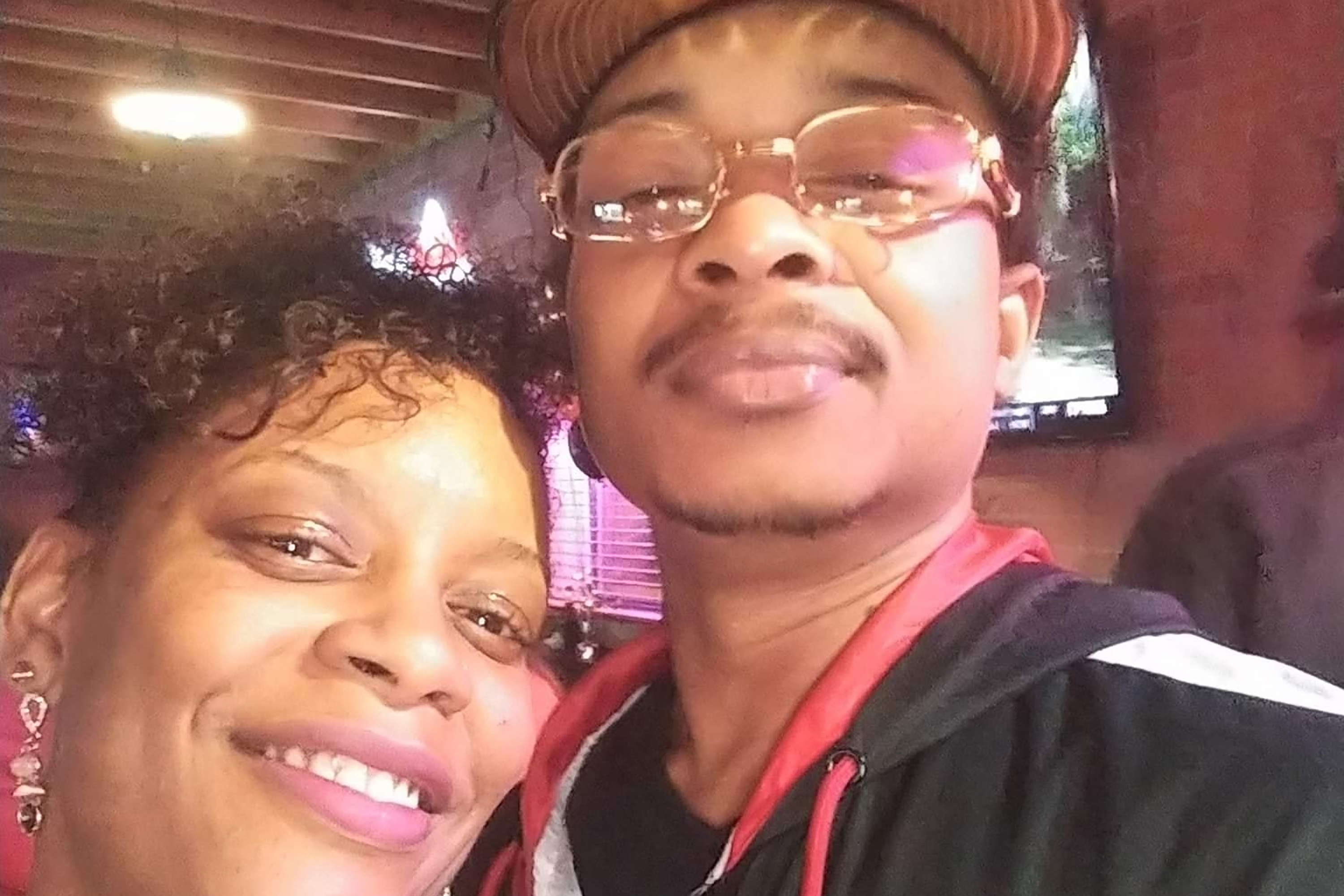 In this September 2019 selfie photo taken in Evanston, Ill., Adria-Joi Watkins poses with her second cousin Jacob Blake. He is recovering from being shot multiple times by Kenosha police on Aug. 23. (Courtesy Adria-Joi Watkins via AP) [Aug-26-2020]