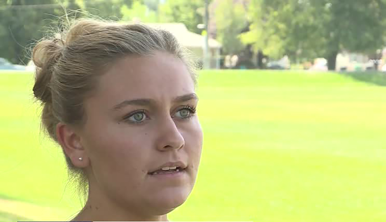 Hailey Petrich does not support a mask mandate in Provo Wednesday, Aug. 26, 2020.