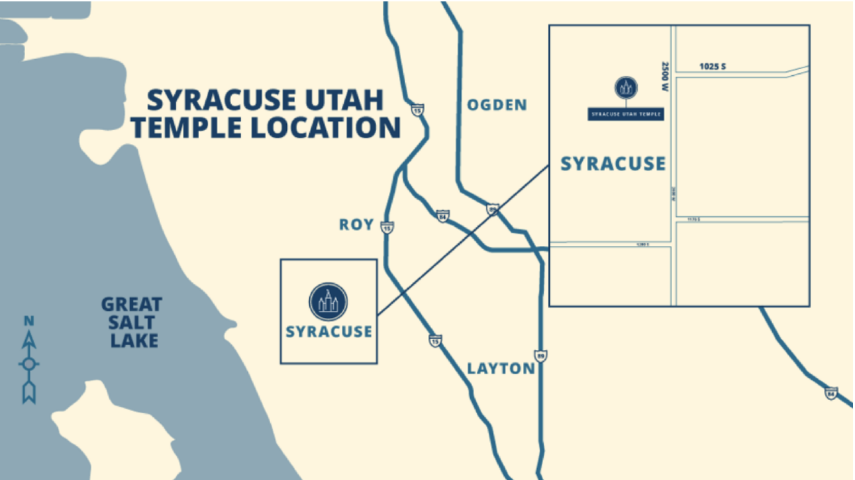 The location of the Syracuse Utah Temple.