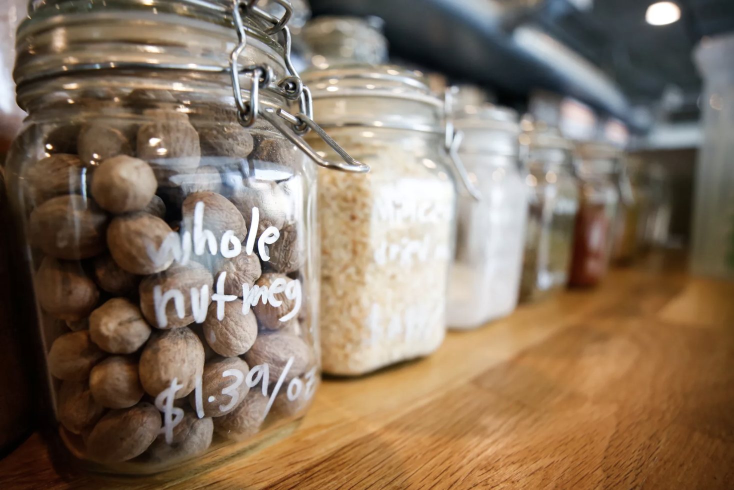 Organic foods are stored in jars at Hello! Bulk Markets in Salt Lake City on Monday, Aug. 24, 2020.