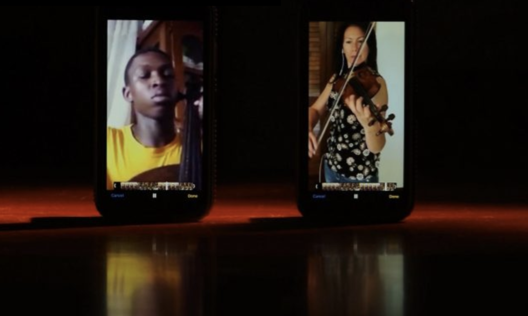 Emantero Valbru and Yuki McQueen play together virtually.
