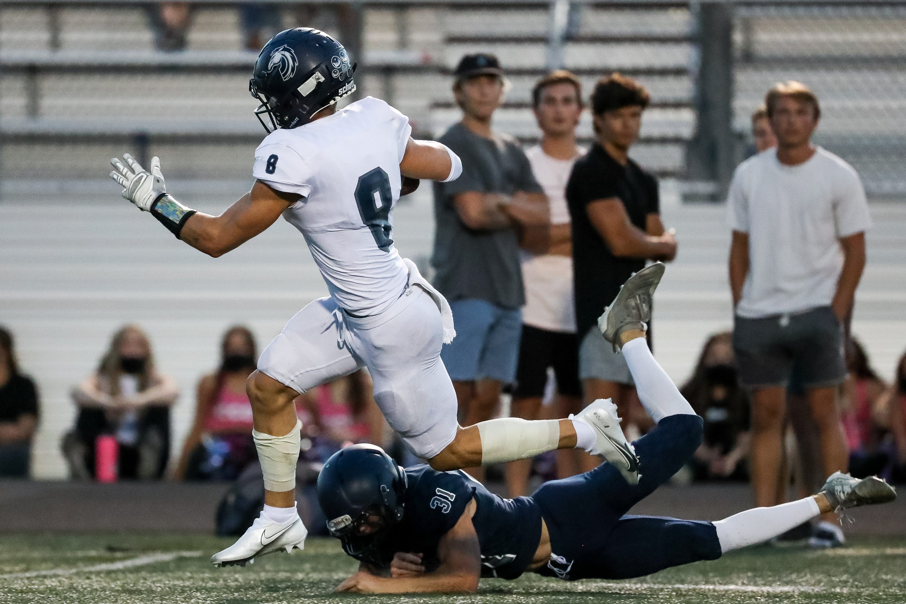Corner Canyon football hosts its annual intrasquad scrimmage in Draper on Friday, Aug. 7, 2020.