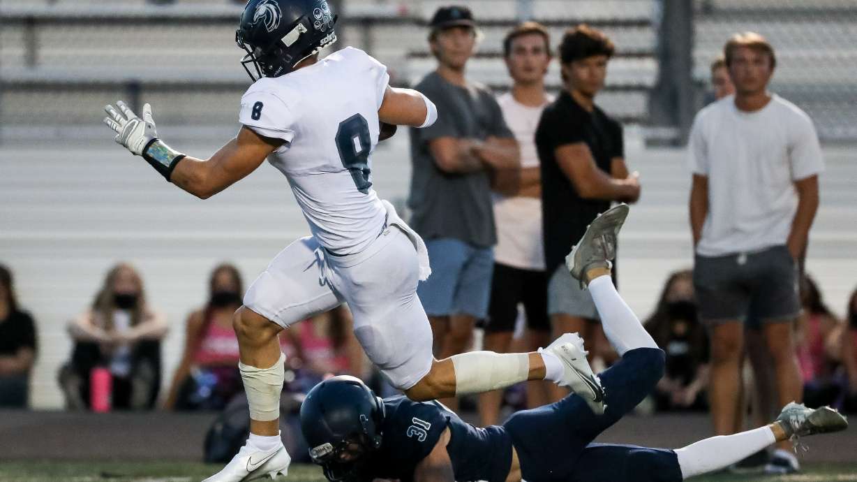 Corner Canyon football hosts its annual intrasquad scrimmage in Draper on Friday, Aug. 7, 2020.