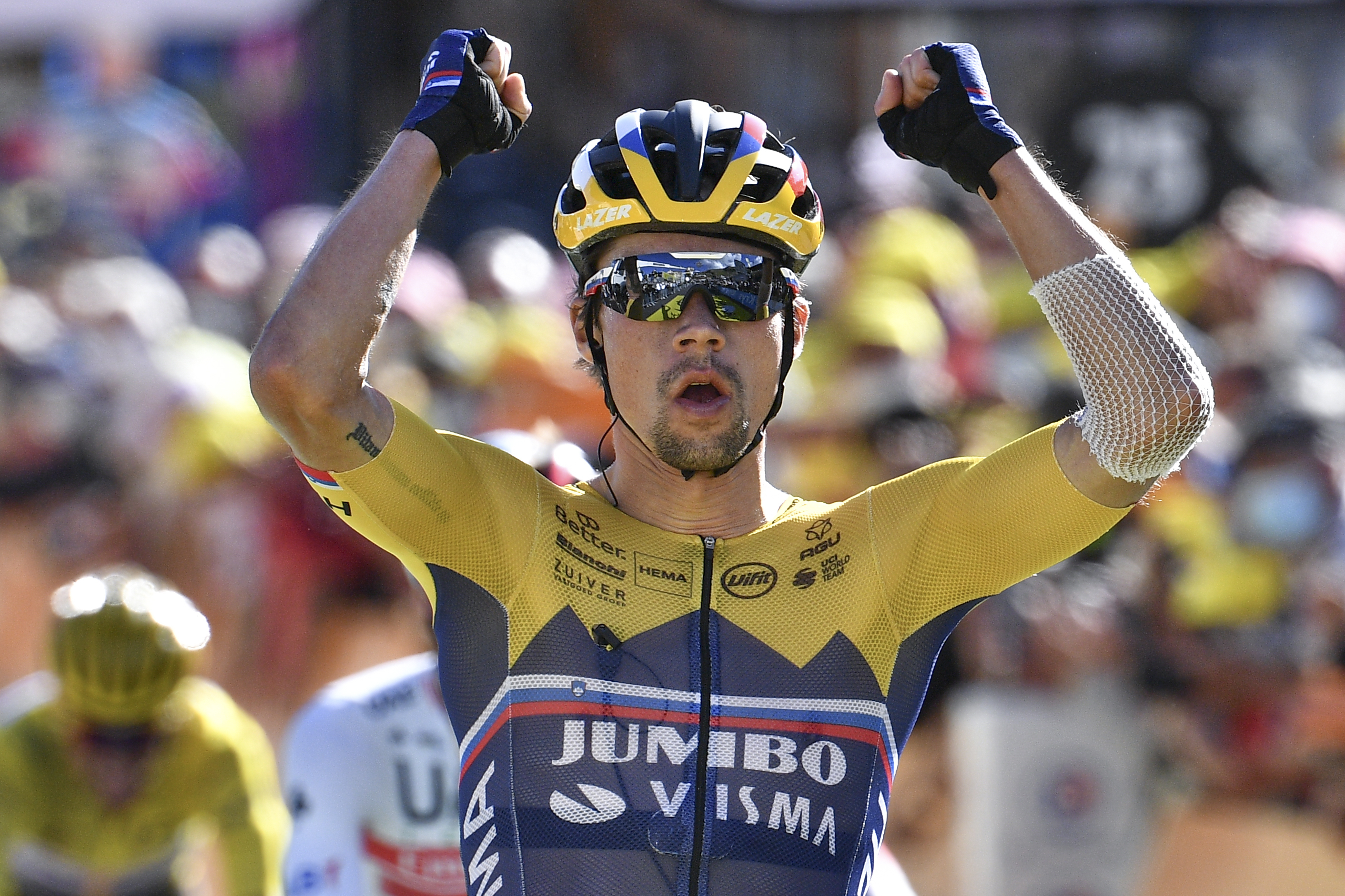 Roglic displays strength on Tour's 1st mountain stage