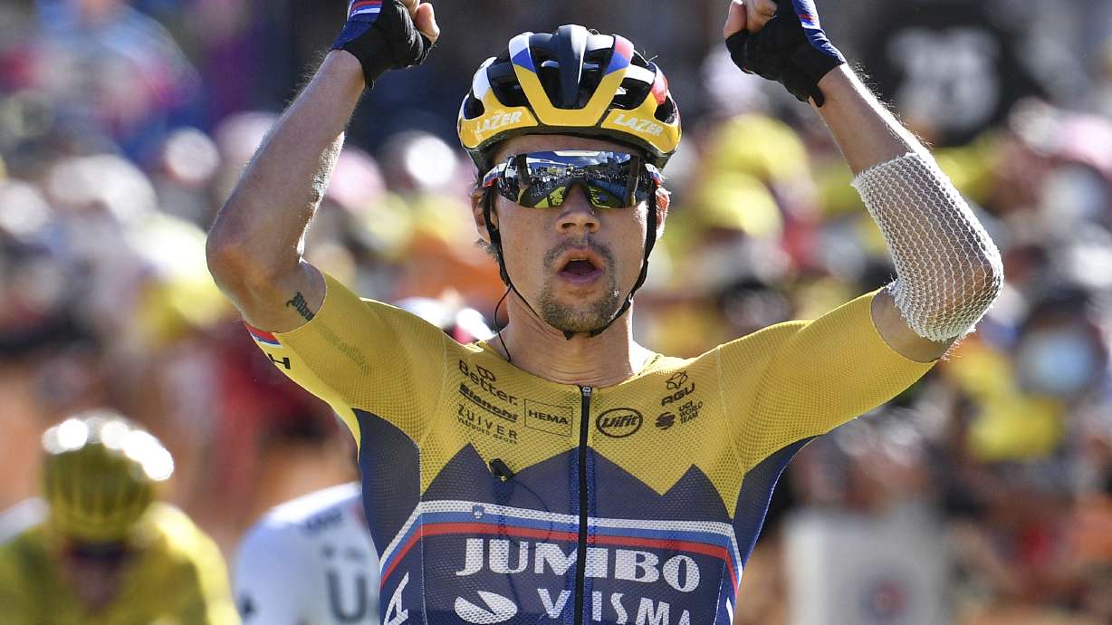 Roglic displays strength on Tour's 1st mountain stage