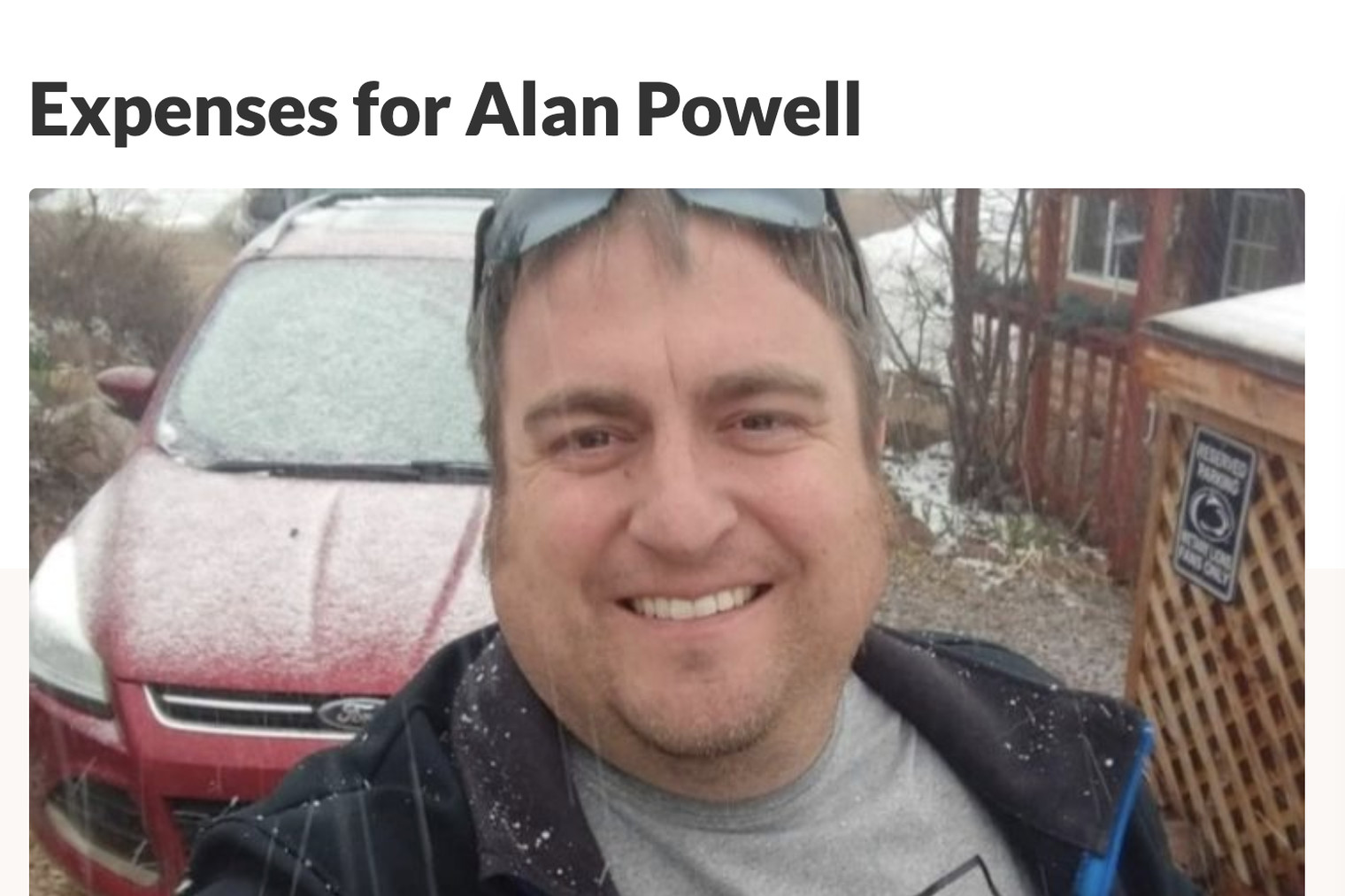 A screenshot shows a GoFundMe campaign for firefighter Alan Powell. 