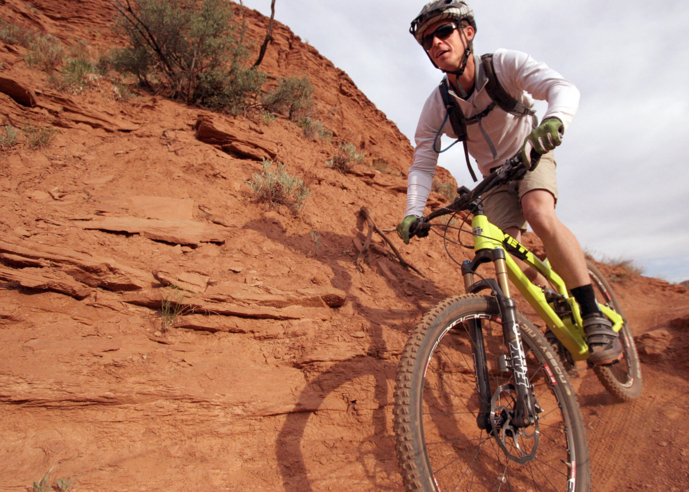 Nathan Rooney rides Jazz Chromoly, a mountain bike trail near Red Fleet State Park north of Vernal, on Thursday, May 24, 2012. Northeastern Utah Mountain Bikers (NUMB) will hold their annual three-day NUMBfest at the McCoy Flats area west of Vernal from Saturday, May 26, 2012, to Monday, May 28, 2012.