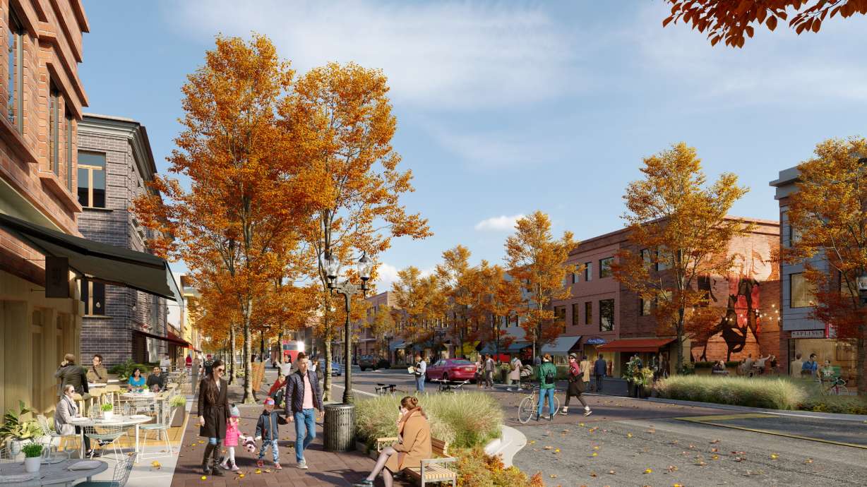 An architectural rendering of downtown Ogden by Design Workshop. Ogden City Council voted Tuesday night in favor of two bonds that will put $117.5 million toward the "WonderBlock" redevelopment project and a paid parking system.