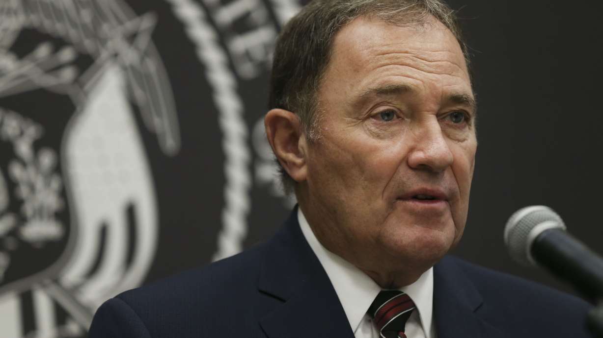 Gov. Gary Herbert speaks at the COVID-19 briefing at the Capitol in Salt Lake City on Thursday, Sept. 3, 2020.