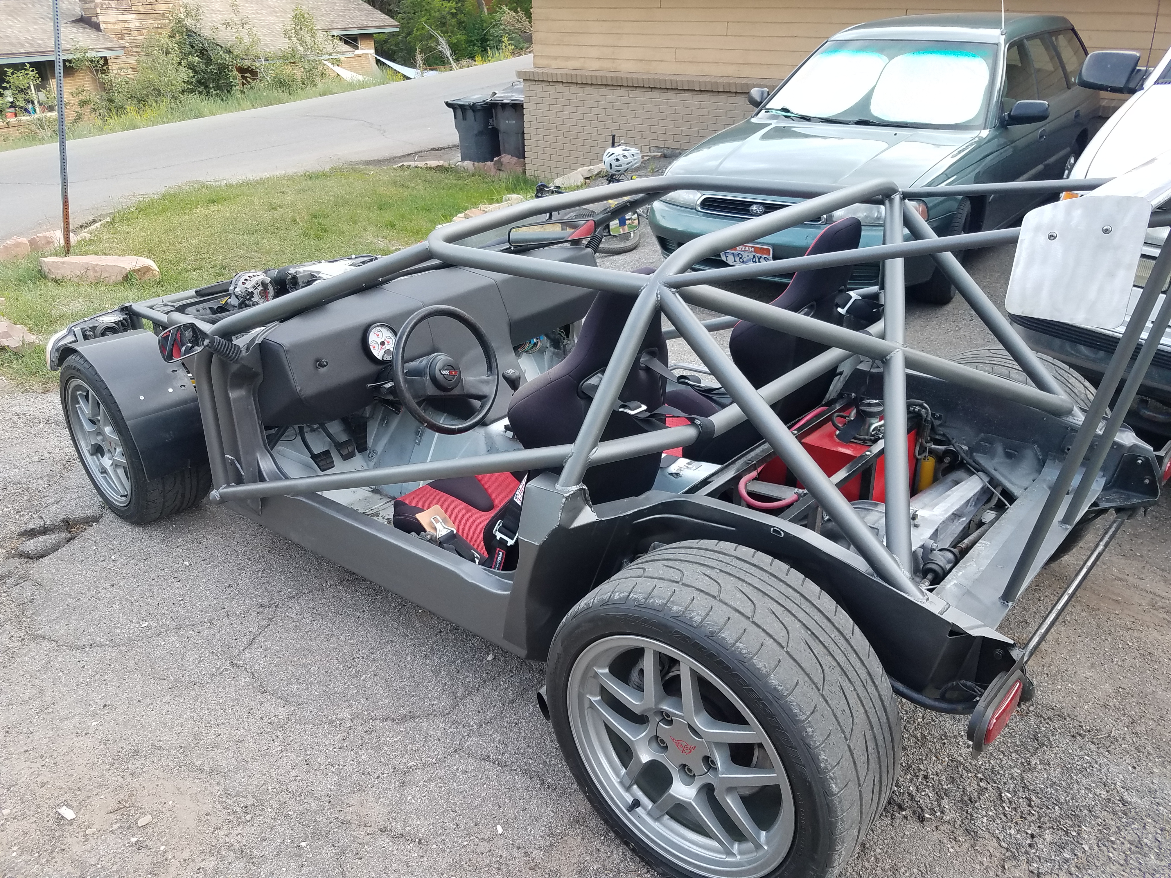 A 1989 Corvette from the factory weighed about 3,300 pounds. Tom Kendrick said his stripped-down Vette Kart topped the scales at a metal recycling yard at 2,280 pounds. (Photo: Tom Kendrick)