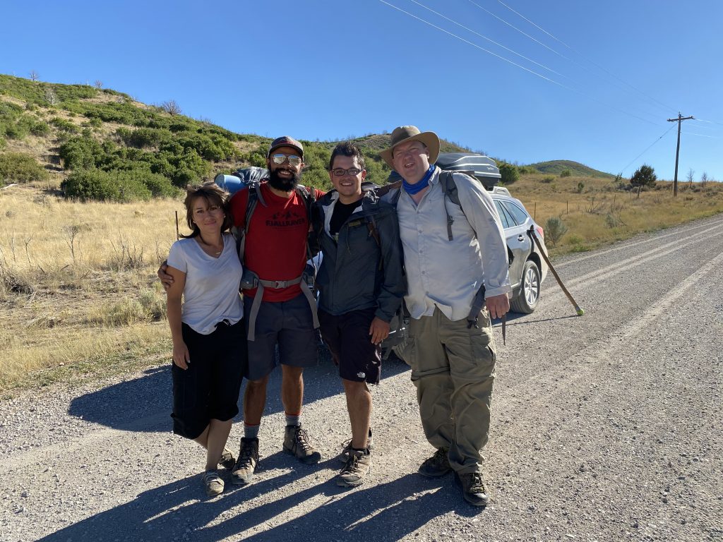 Paul Chavez and James Thompson began their long-distance walk on June 24 in San Francisco along with friend Katrina Dobieski, who drives their support vehicle.