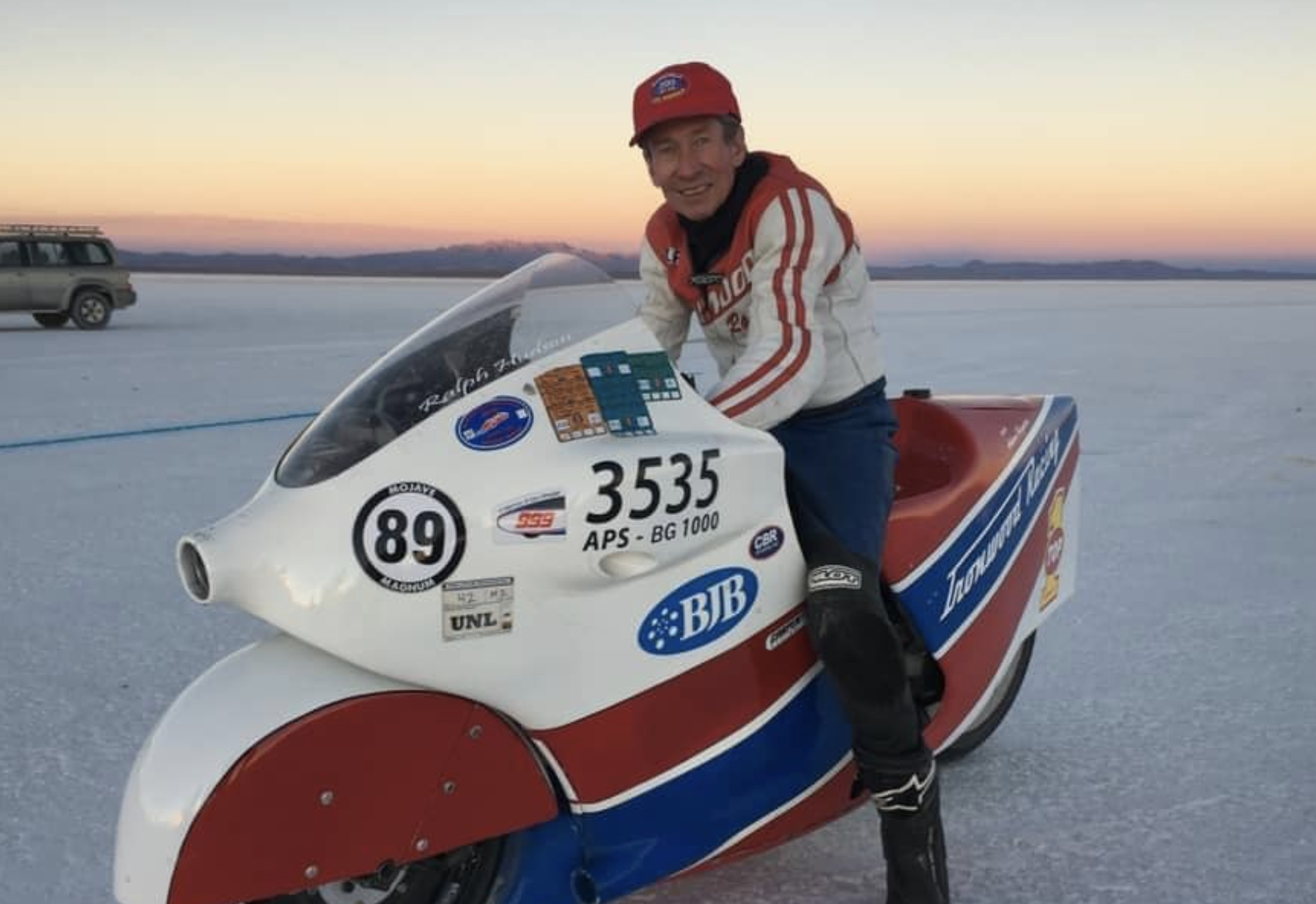 Veteran motorcycle racer Ralph Hudson, 69, died Sunday, Sept. 6, 2020, after officials say he crashed while going about 252 mph while trying to set a new speed record on the Bonneville Salt Flats on Aug. 14