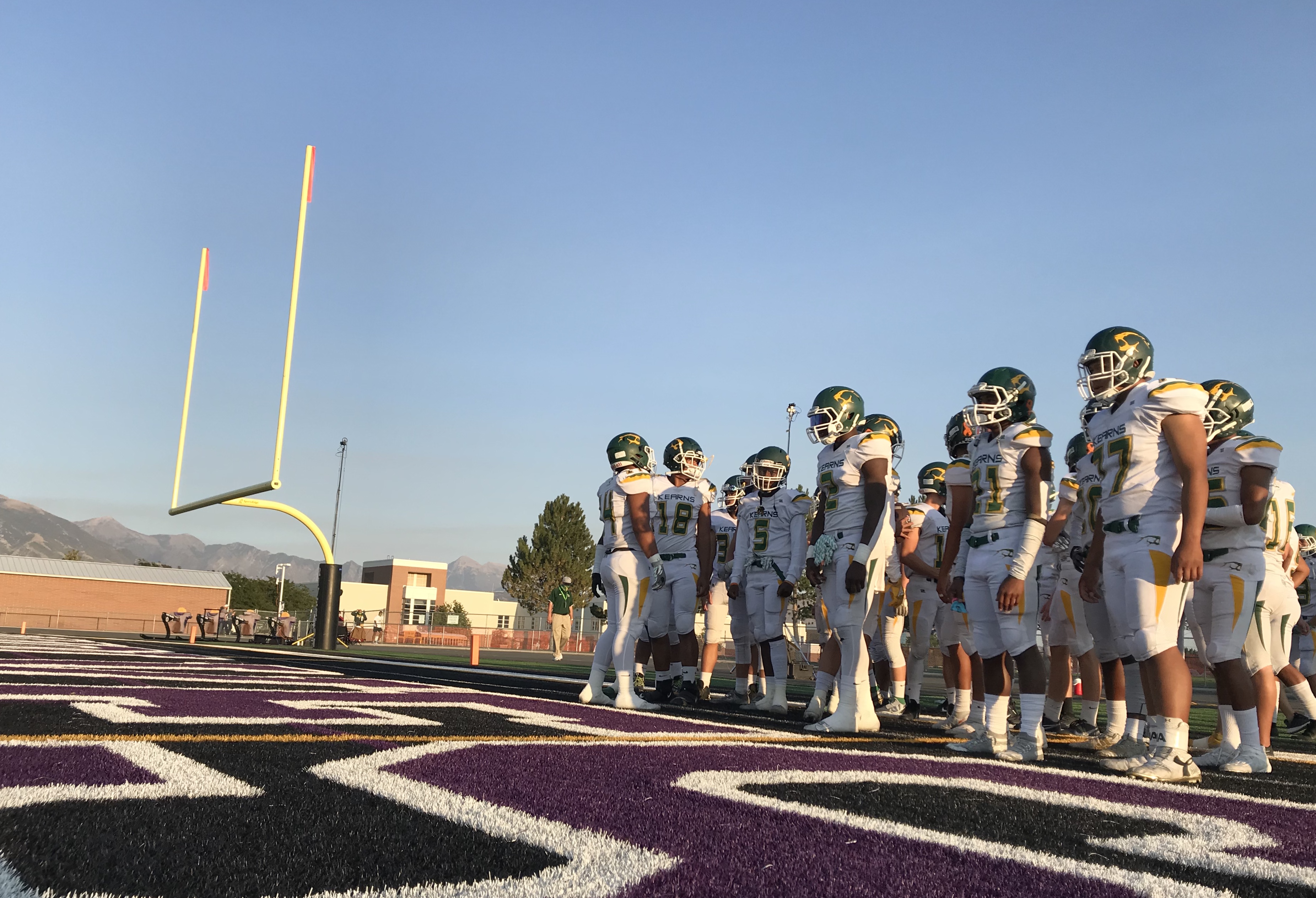Kearns and Riverton get ready for a high school football game in Week 5, Friday, Sept. 11, 2020 in Riverton.