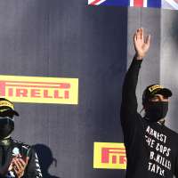 Hamilton wins hectic Tuscan GP, demands justice for Taylor